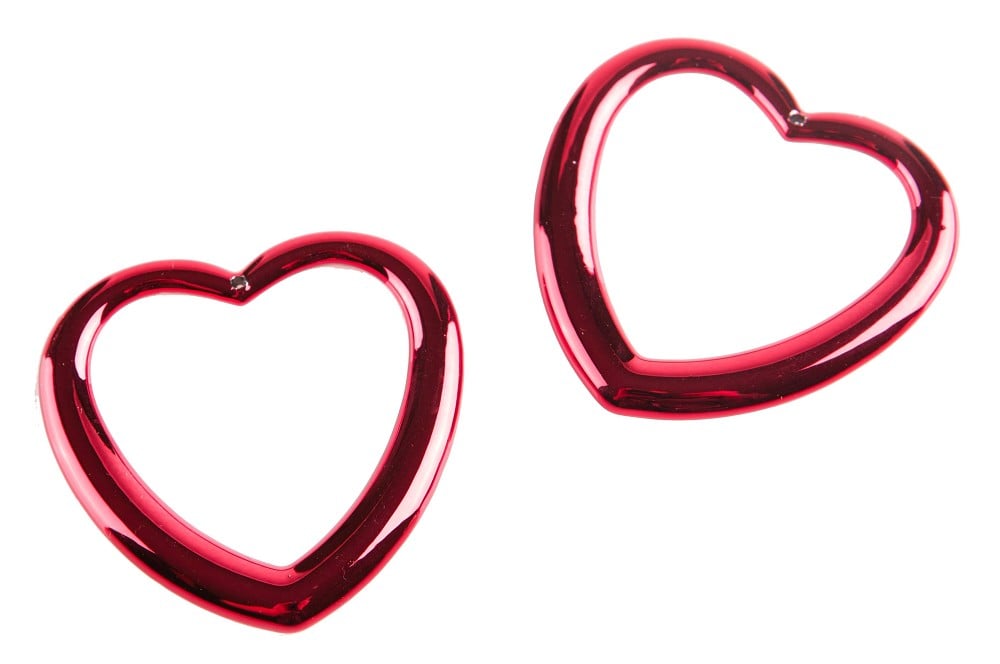 Napkin Holder - Decorative Heart Open Red (100 pcs.)