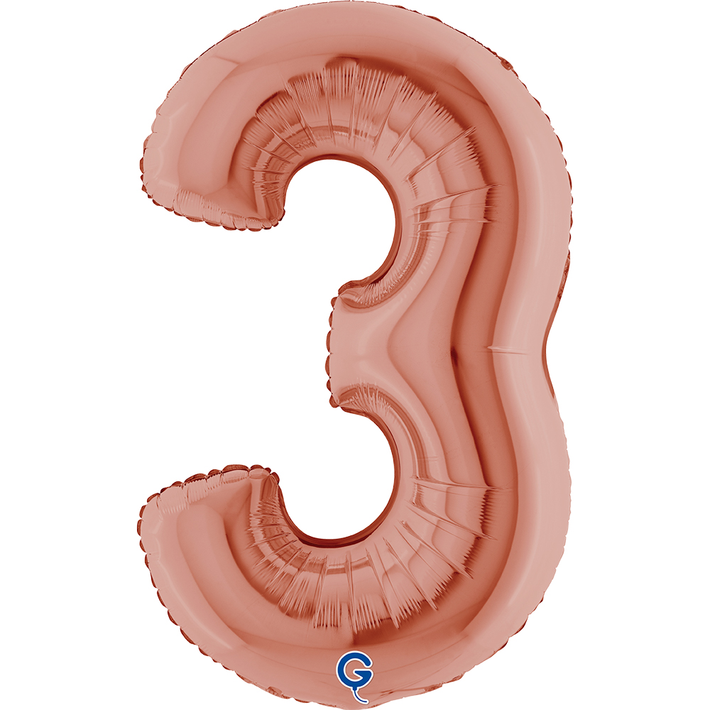 40" Folienzahl "3" Rosé Gold