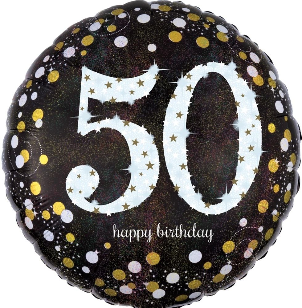 28" Sparkling Birthday 50
