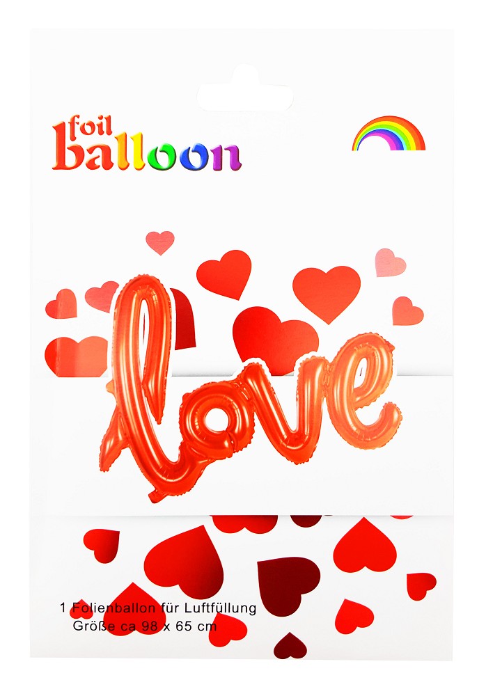 38" Schriftzug "Love" Rot (98 x 65cm)
