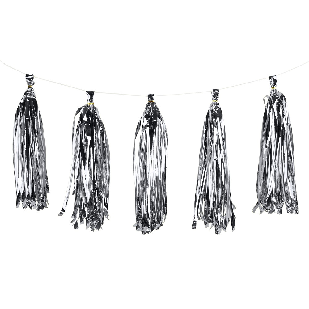 DIY Folien Tassel Silber 35 cm
