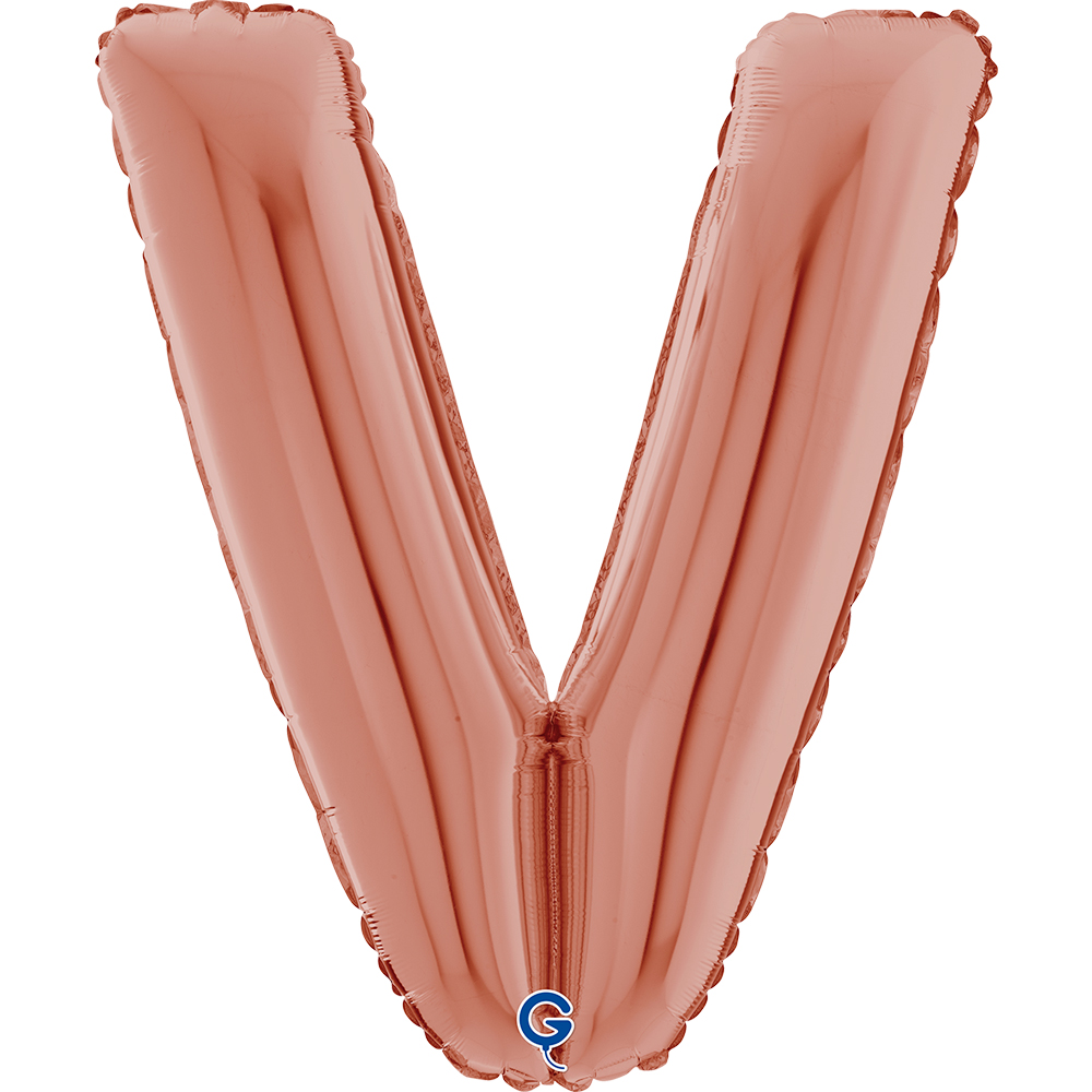 26" Folienbuchstabe "V" Rosé Gold