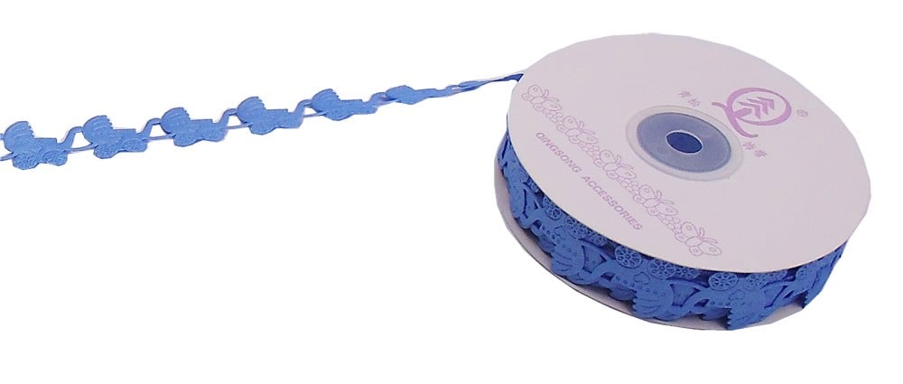 Stoffband Kinderwagen blau