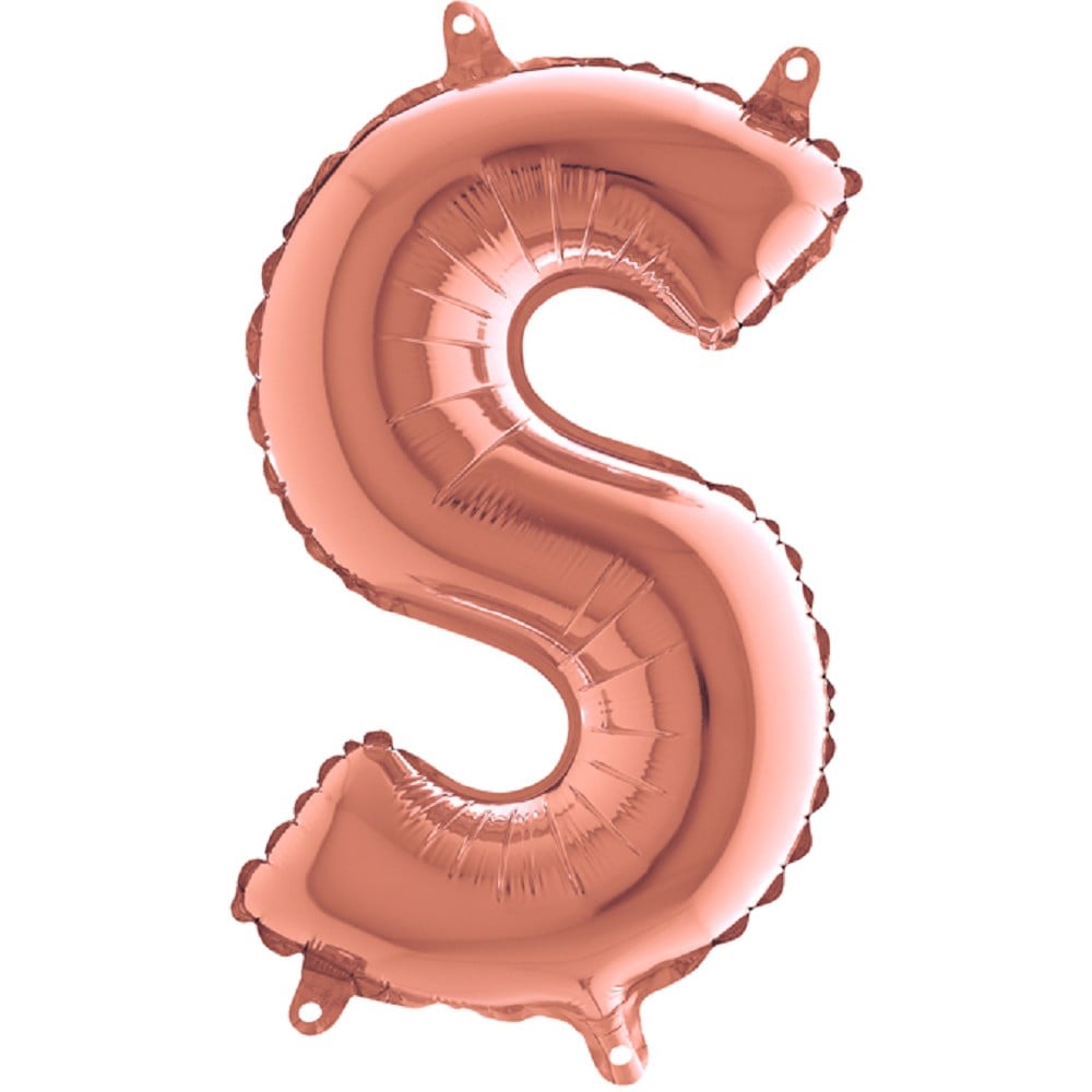 14" Folienbuchstabe "S" Rosé Gold