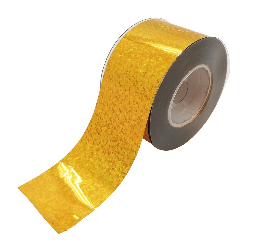 Folienrolle 4cm x 100m Holografie Gold