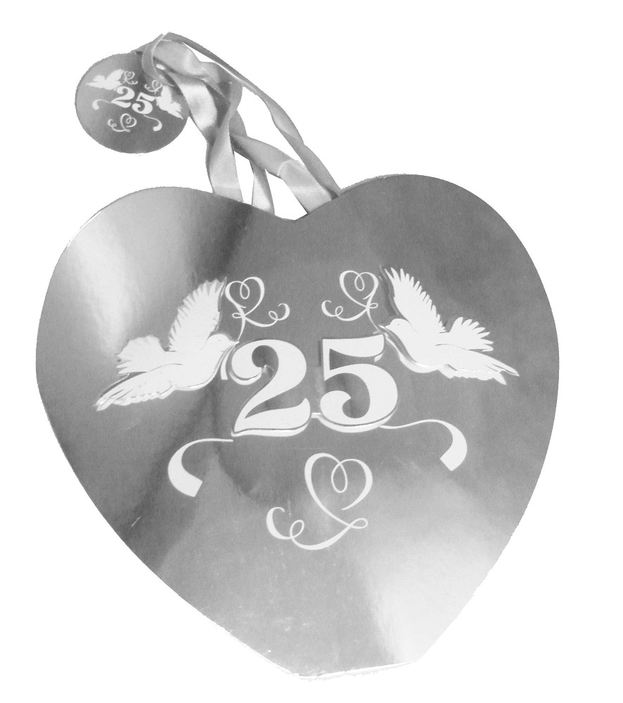 Geschenktüte silber "25"