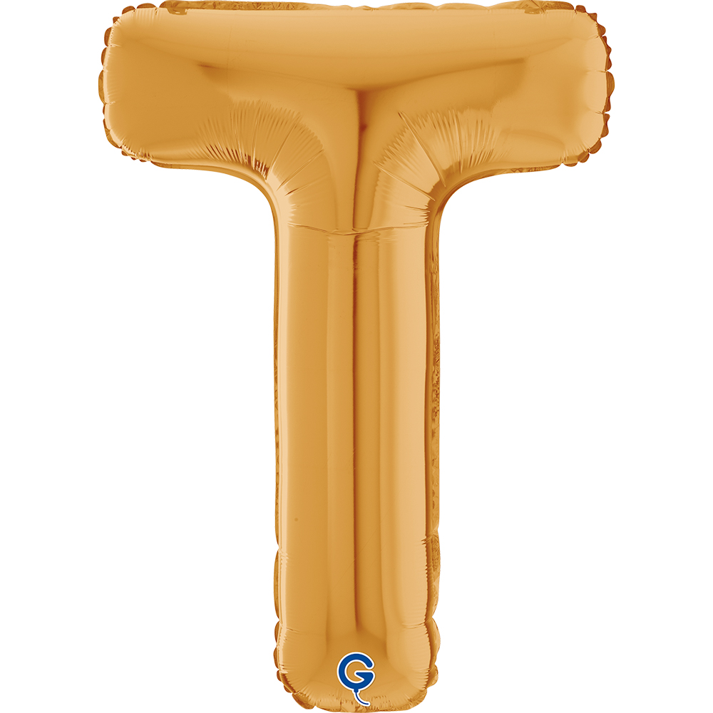26" Folienbuchstabe "T" Gold (Altgold)