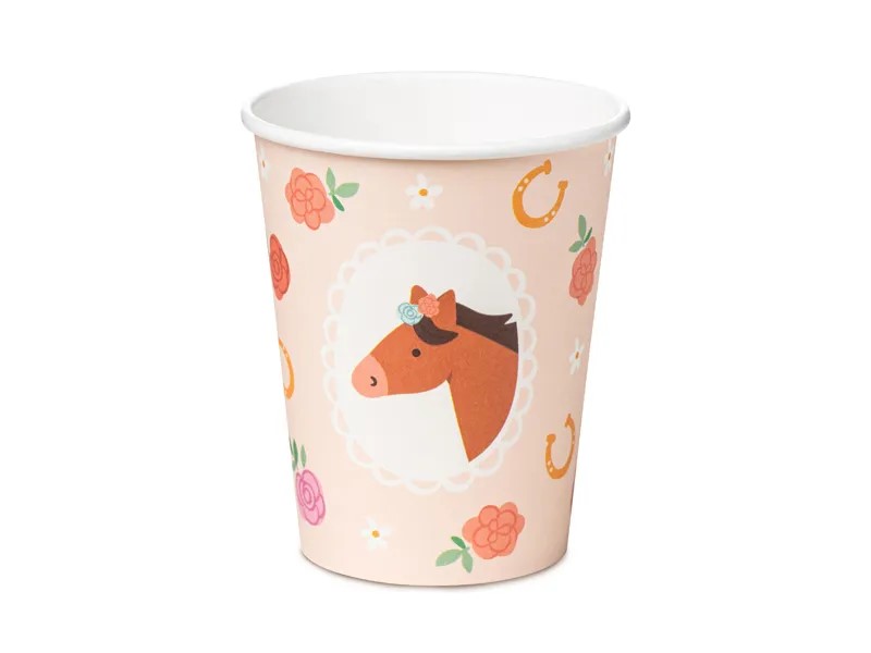 Becher - Pferde - 220 ml. 6 Stk.