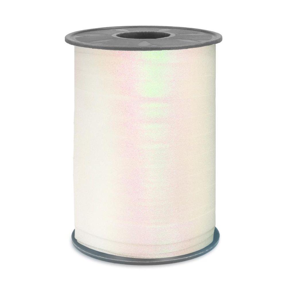 Polyband 10mm Glitter Weiß (100m)
