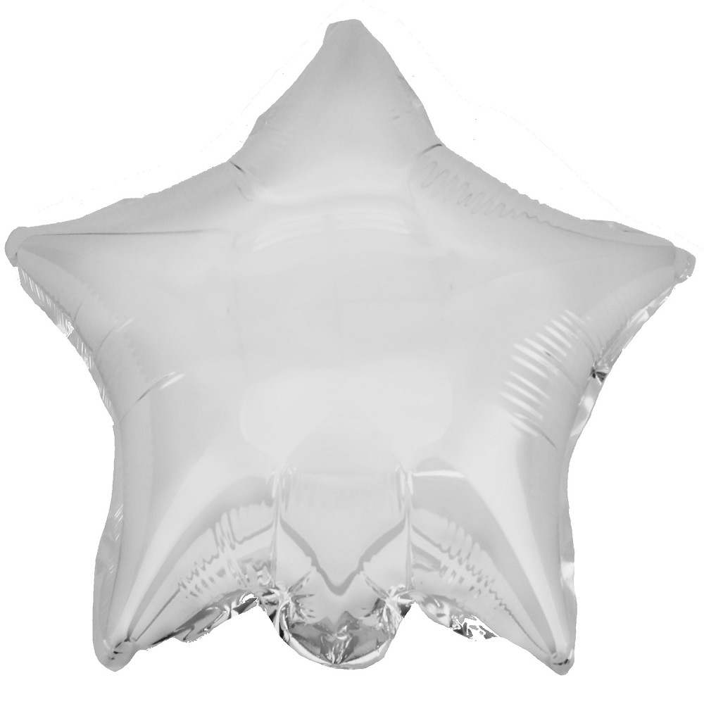 9" Stern silber shiny (mit Ventil, für Luftfüllung)