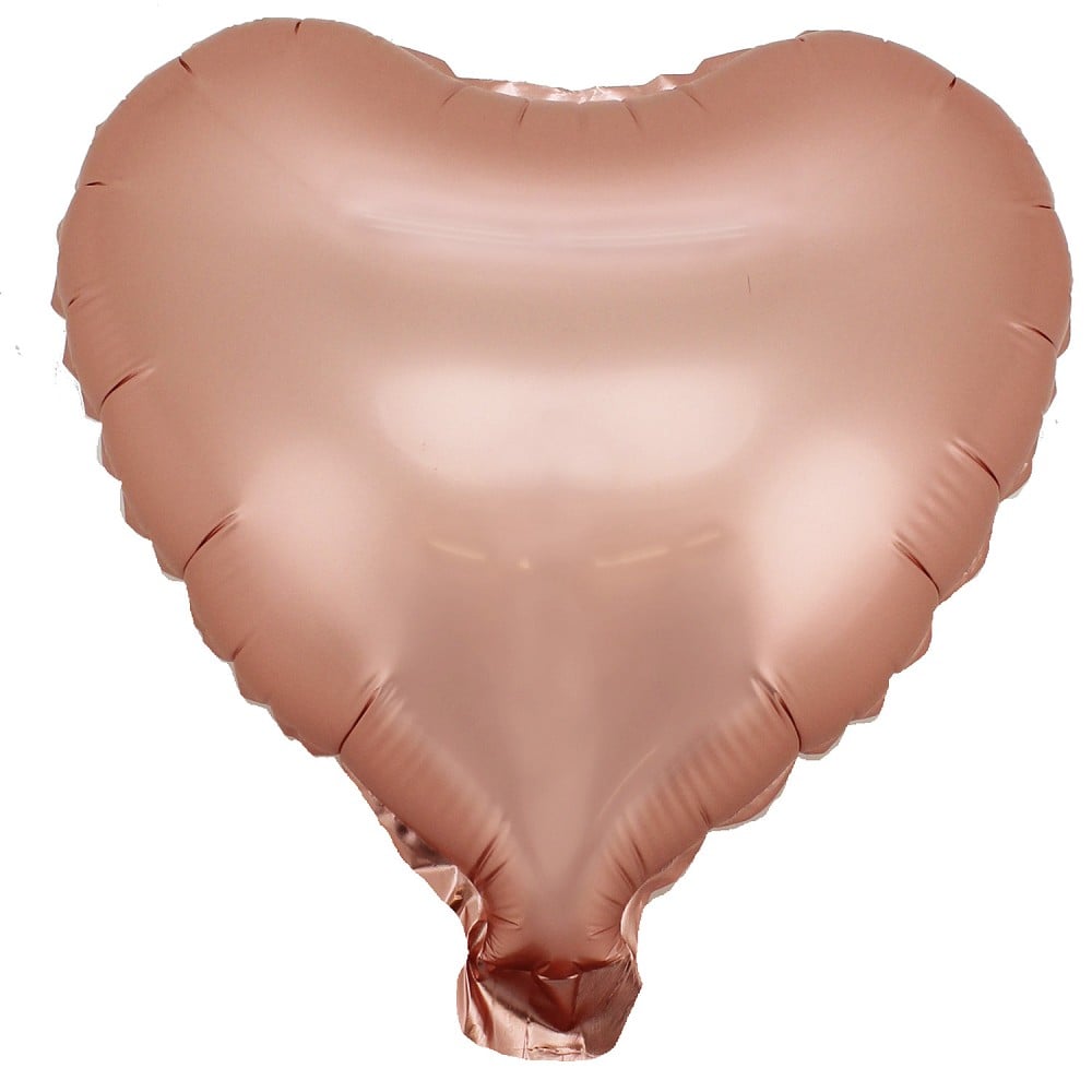 9" Herz matt rose gold  (mit Ventil, für Luftfüllung)