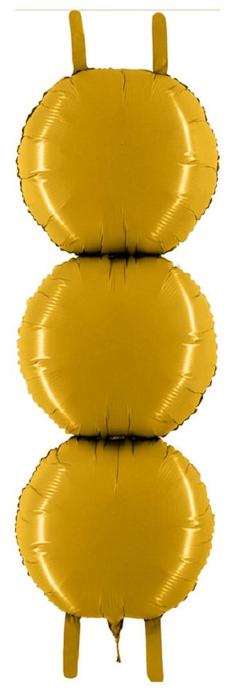 16" X 41" Foilballoon Balloon: 3-column Gold