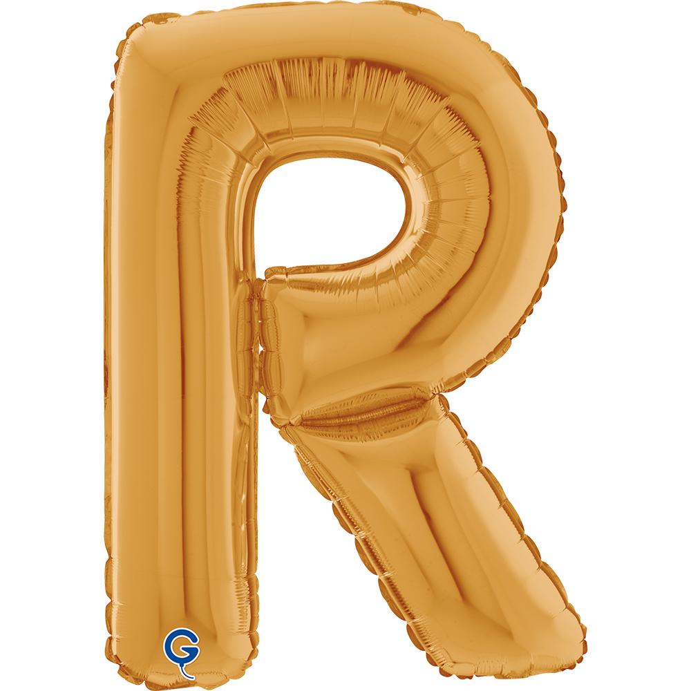 26" Folienbuchstabe "R" Gold (Altgold)