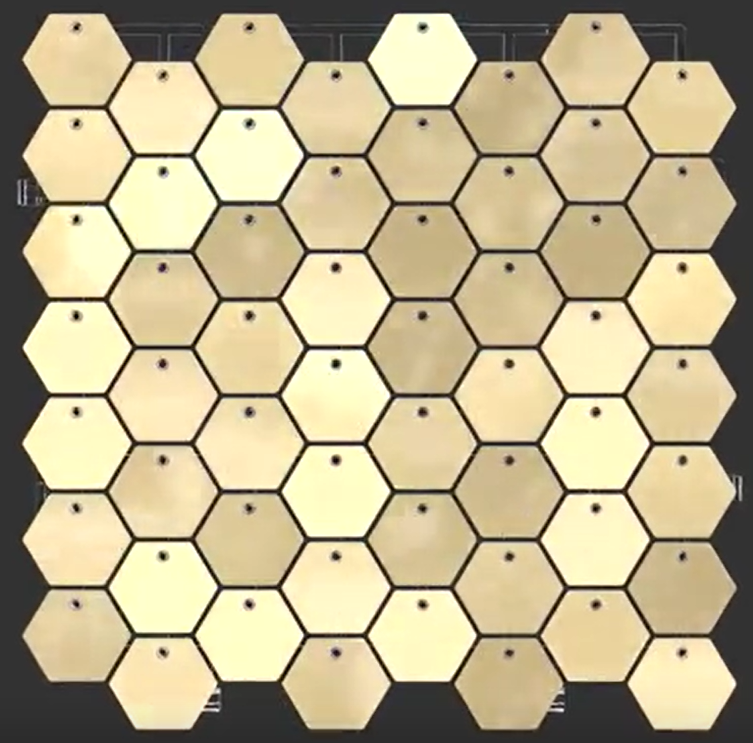 SolaAir Sequin Wall Nova (Waben) - Vanilla