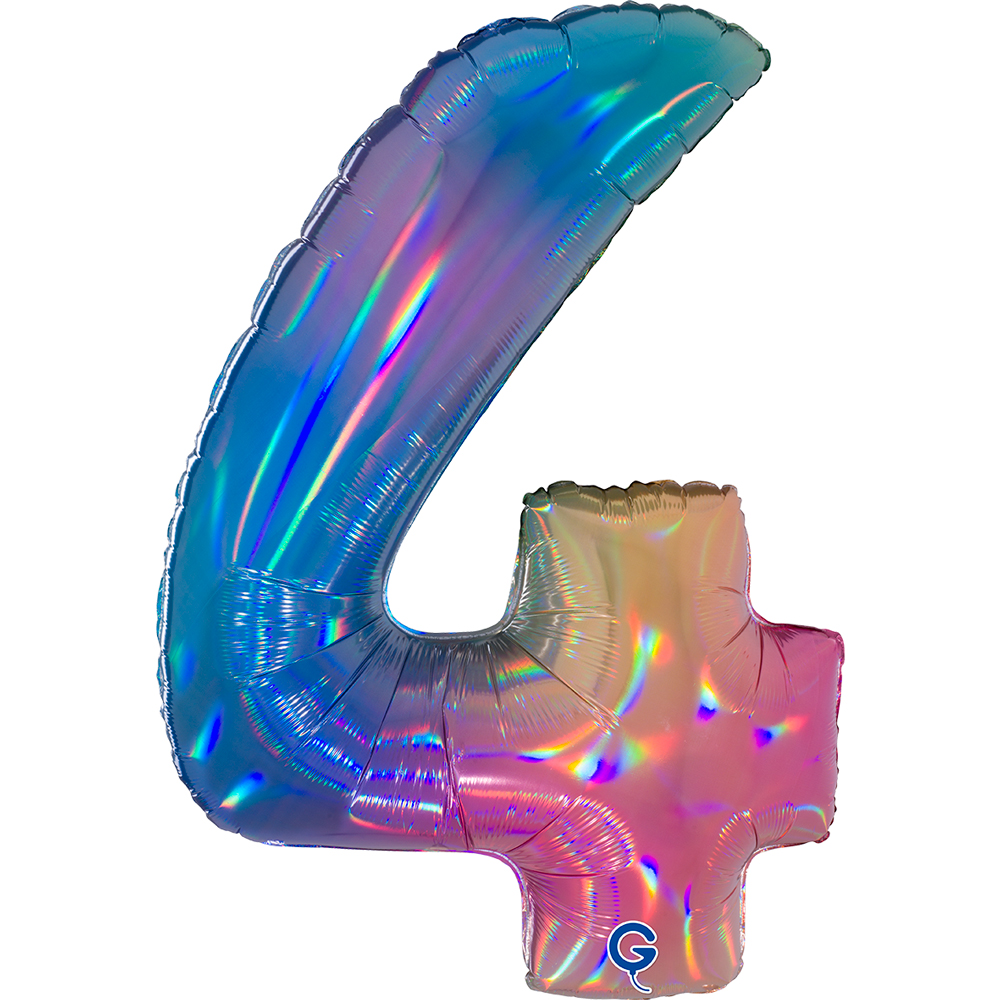 40" Folienzahl "4" Colourful Rainbow