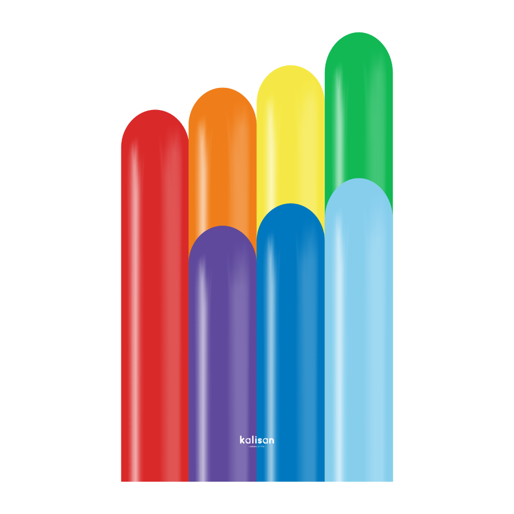 260 Modelling Balloon Rainbow Assorted (100 pcs.)