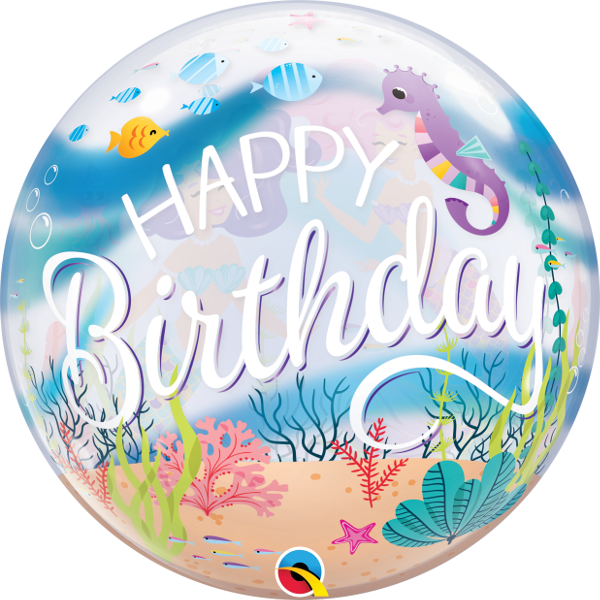 22" Single Bubble Mermaid Birthday Party