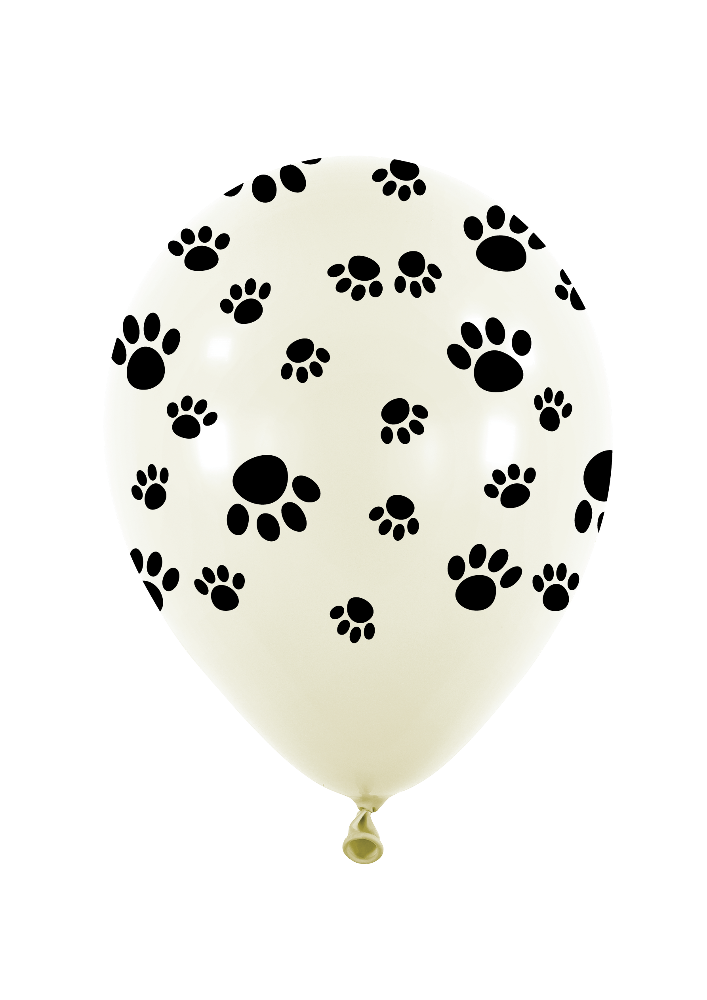 11" Paw Prints around Frosty White (6 Stück)