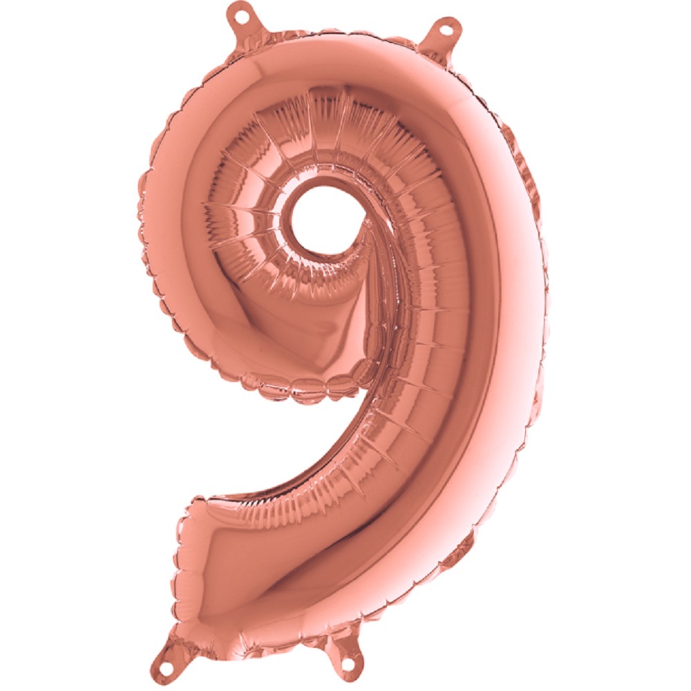 14" Folienzahl "9" Rosé Gold