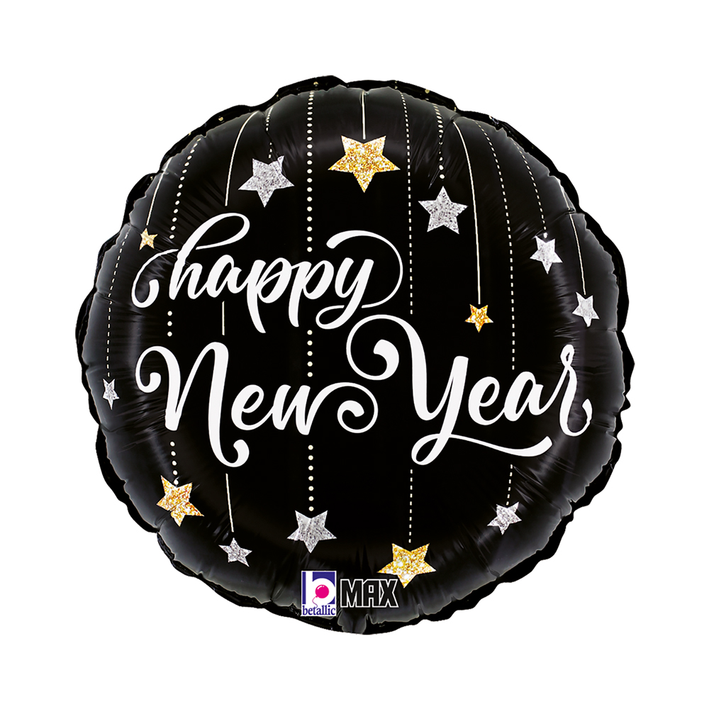 18" New Year Sparkling Stars (unverpackt)