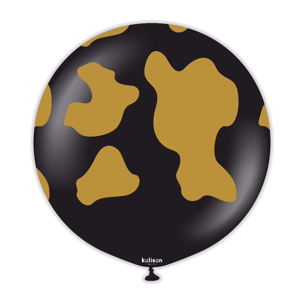 24" Safari Cow Black - Gold (1Stück)