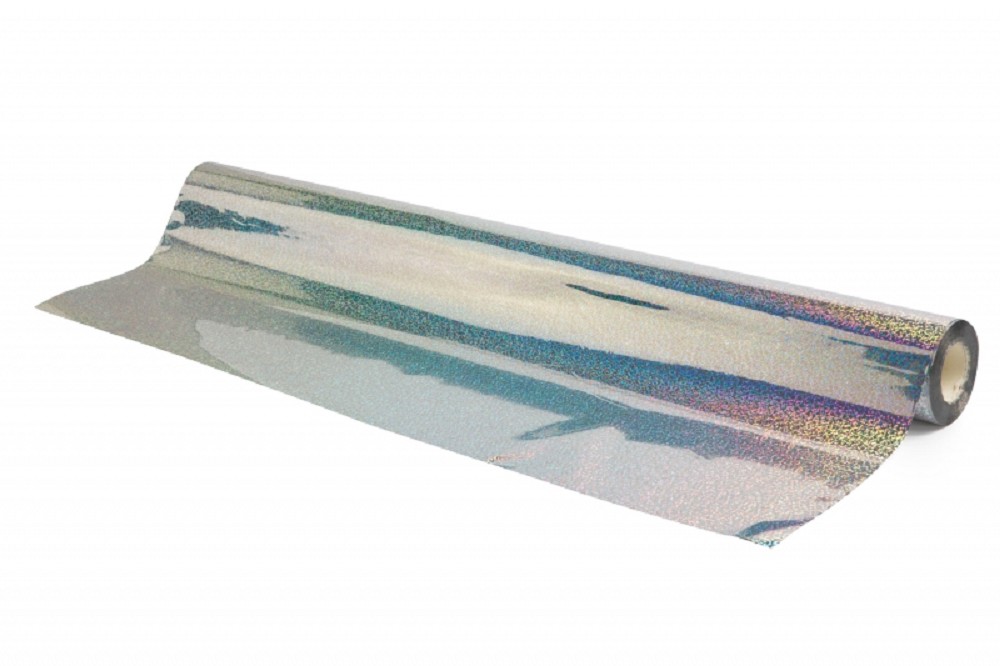Folienrolle 70cm x 100m Holografie Silber