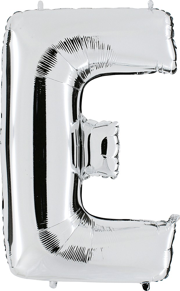 40" Folienbuchstabe "E" Silver