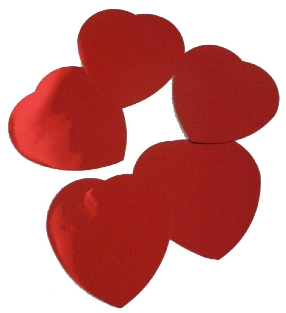 XL Folienkonfetti Herz 5cm - nicht farbecht (250g)