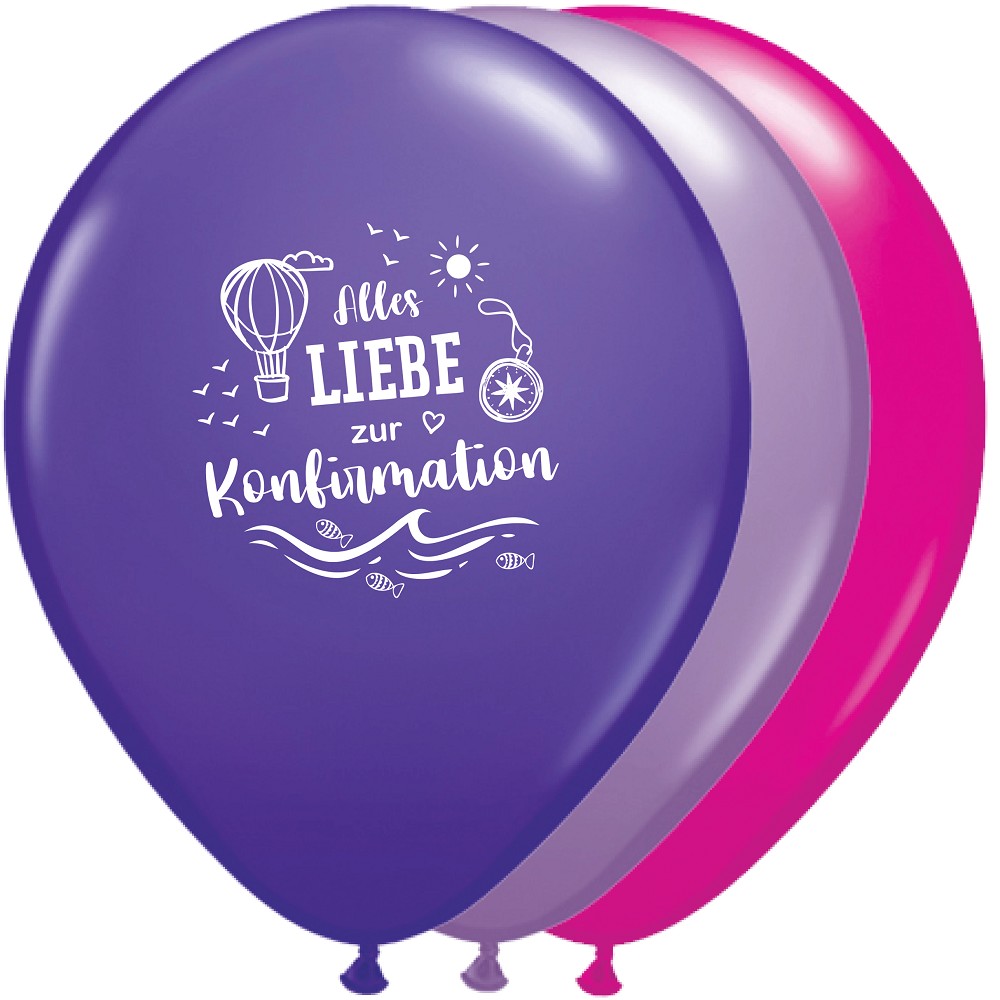11" Alles Liebe zur Konfirmation Sortiert (Retail Pack)