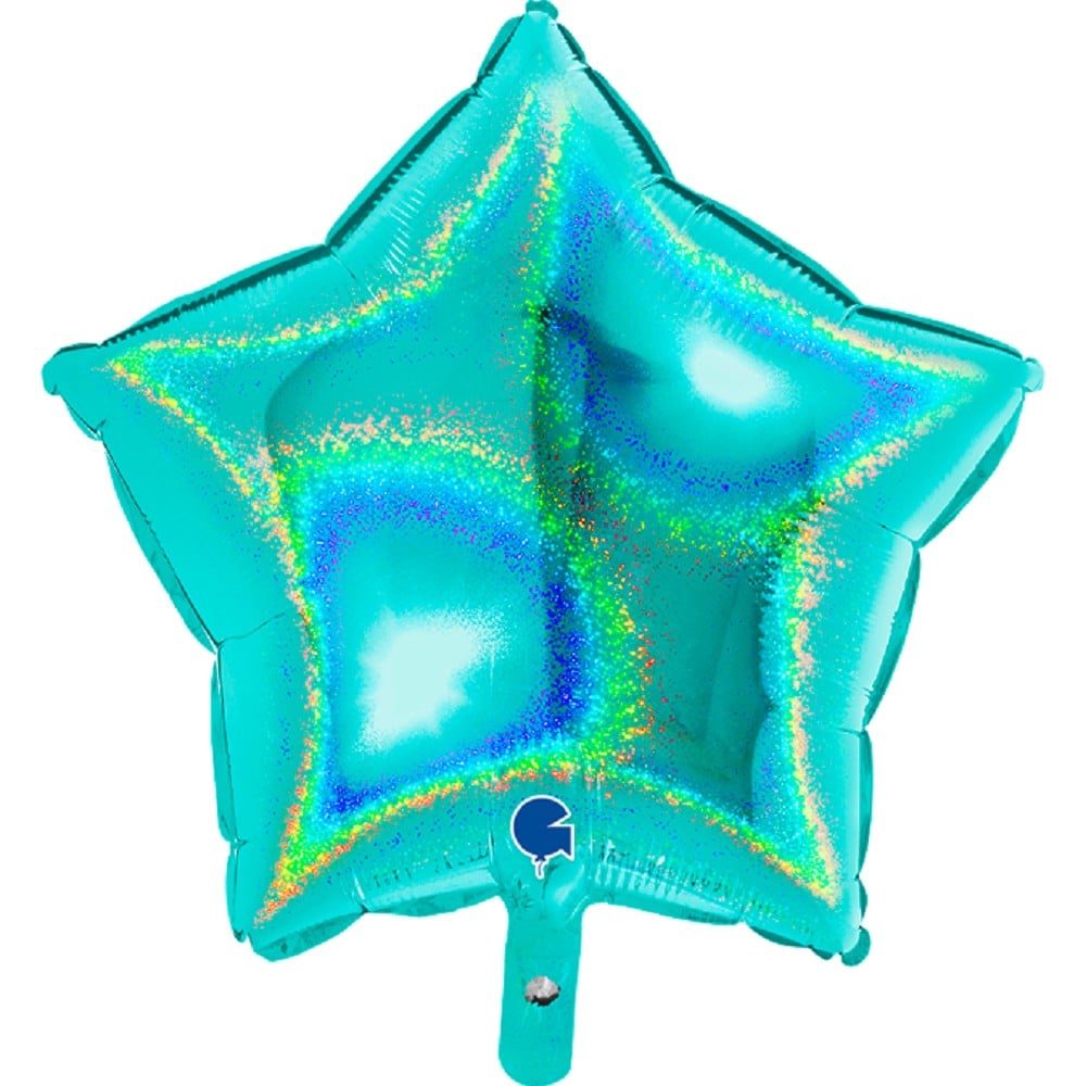 18" Stern Glitter Holographic Tiffany (unverpackt)