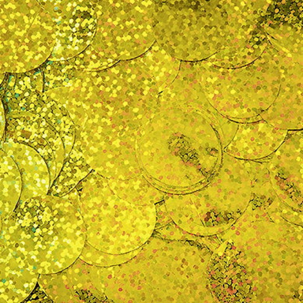 Folienkonfetti Rund 2cm Holografie Gold (15g)