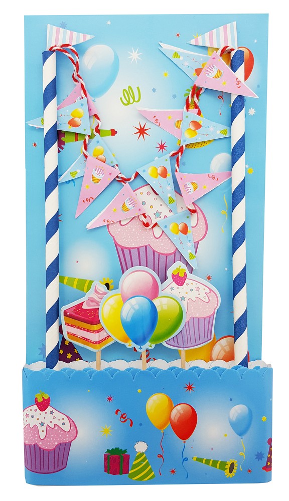 Tortendeko-Set Party blau