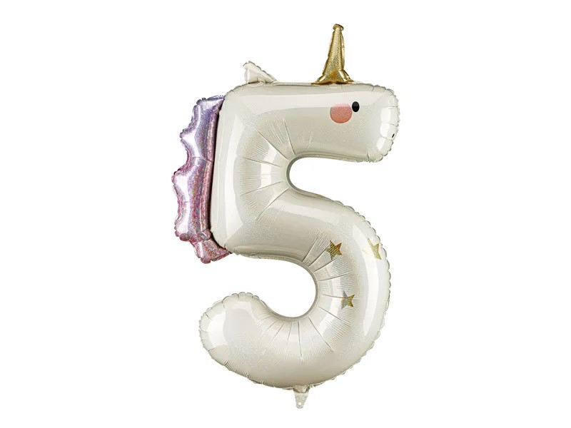 36" Foil Number 5 - Unicorn