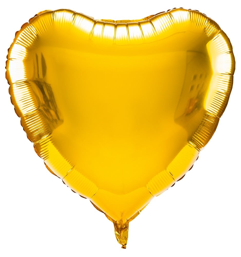 24" Foilballoon Heart Gold