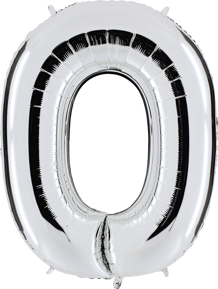 40" Folienbuchstabe "O" Silver