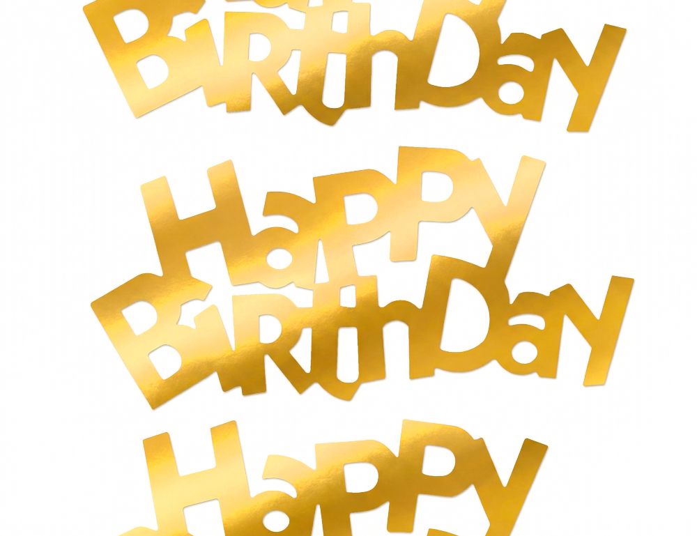 Lettering "Happy Birthday" - Gold 13 Cm