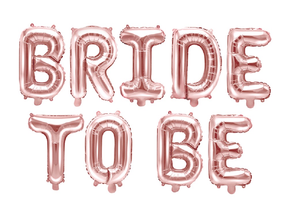 Folienballon-Schriftzug - Bride to be - roségold (340x35cm)