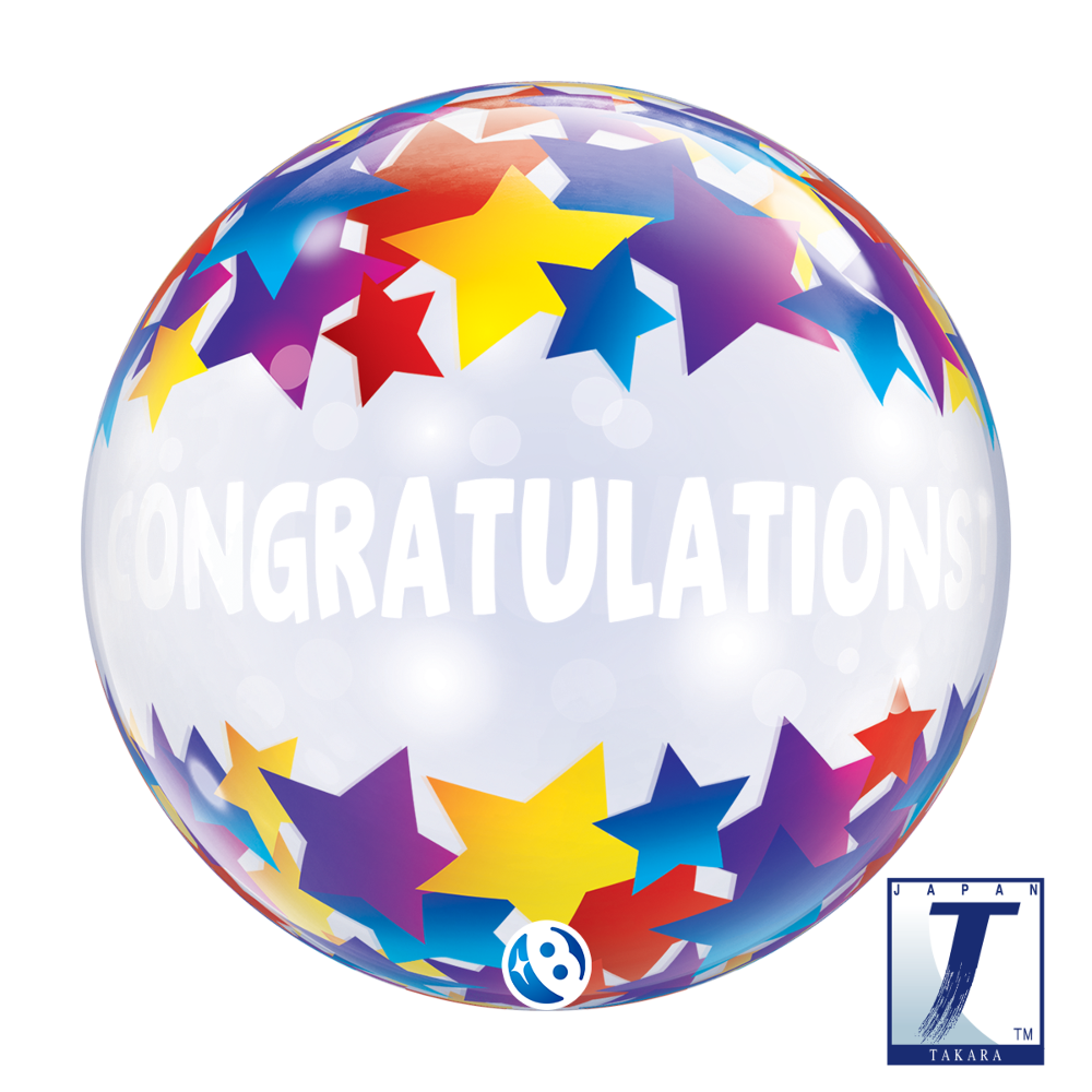 22" Single Bubble Congratulations Shooting Stars 22" Single Bubble Congratulations Shooting Stars