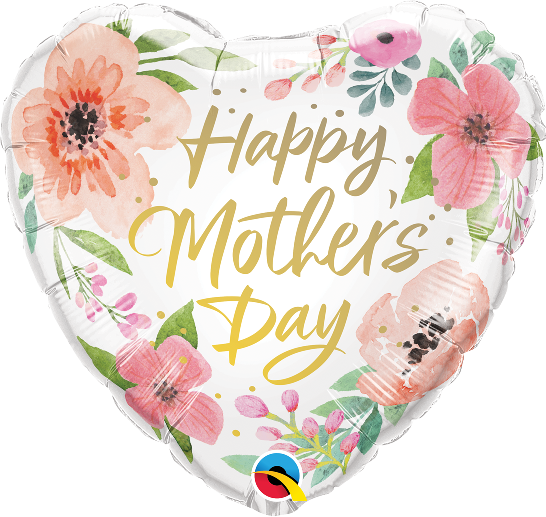 18" Folienherz Mother´s Day Pink Floral