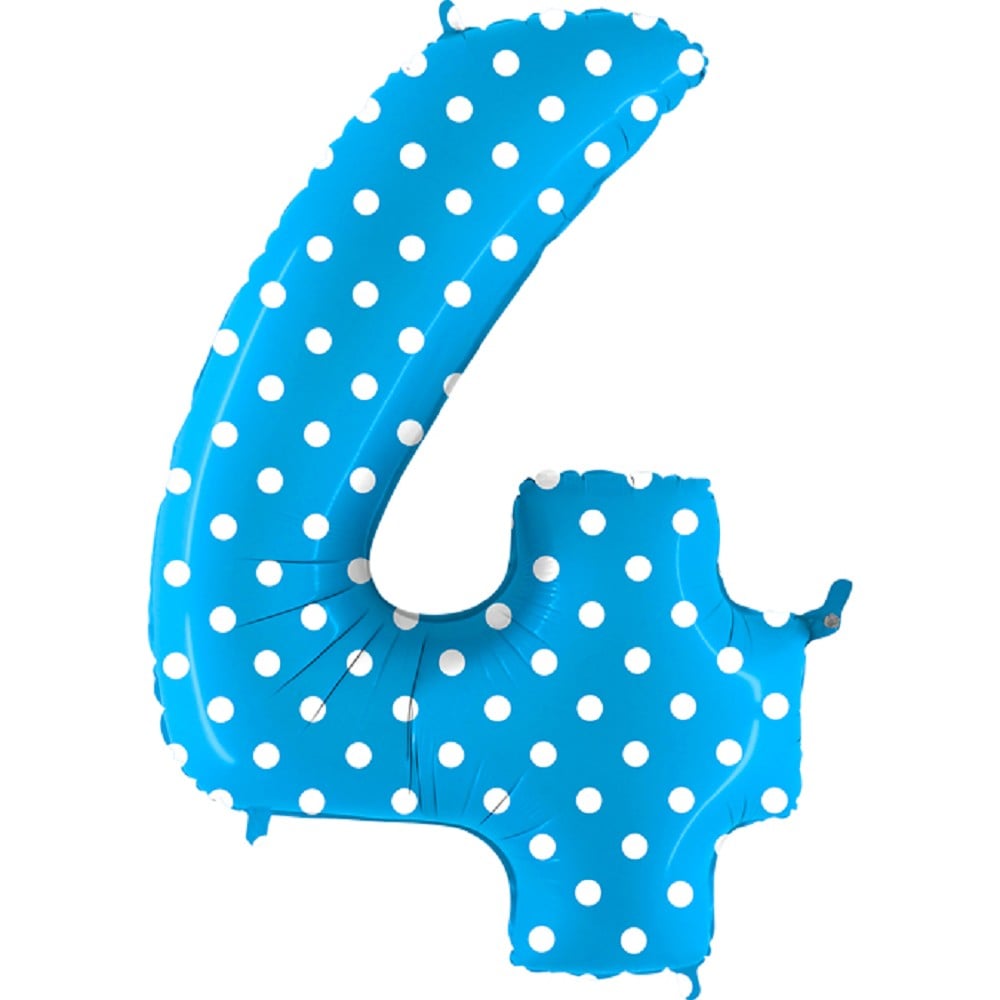 40" Folienzahl 4 Pois Turquoise