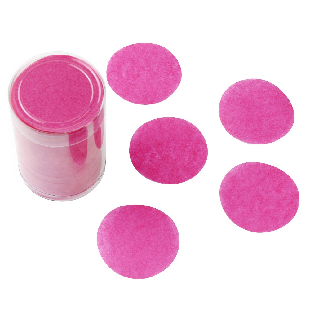 Papierkonfetti pink rund 5cm (100g) - nicht farbecht