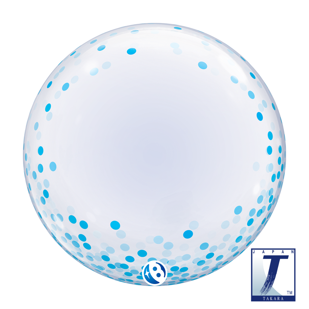 24" Deko Bubble Confetti blau