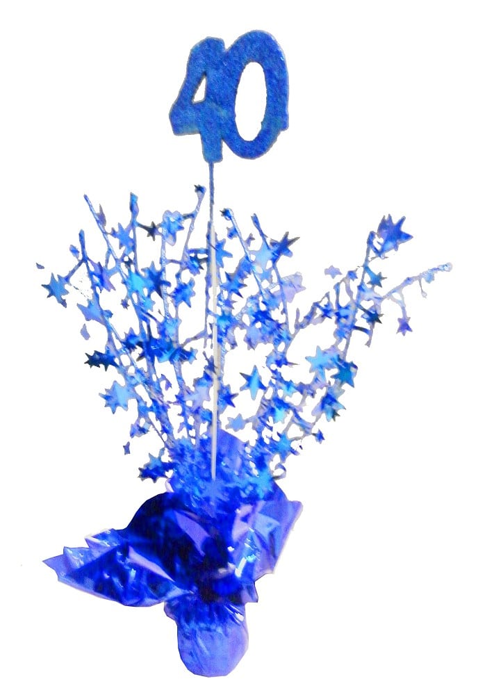 Tischdeko/Ballongewicht "40" - blau