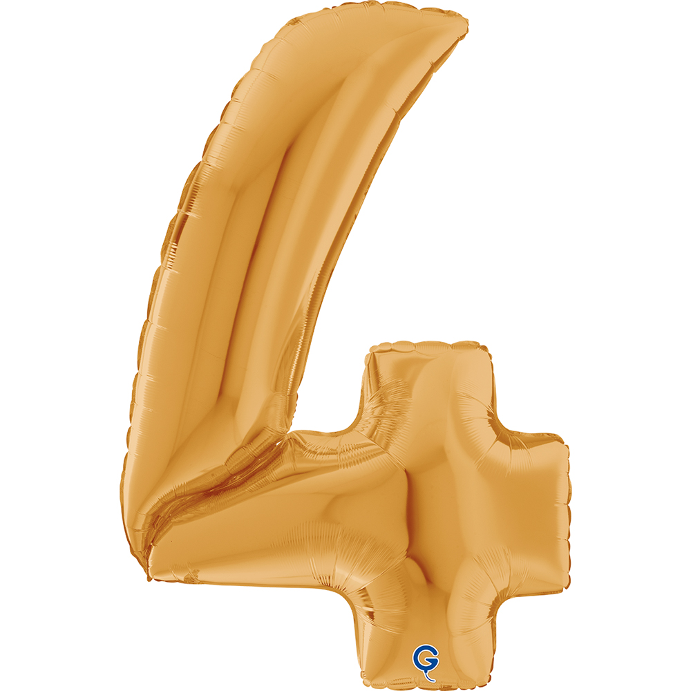 64" Folienzahl "4" Gold (Altgold)