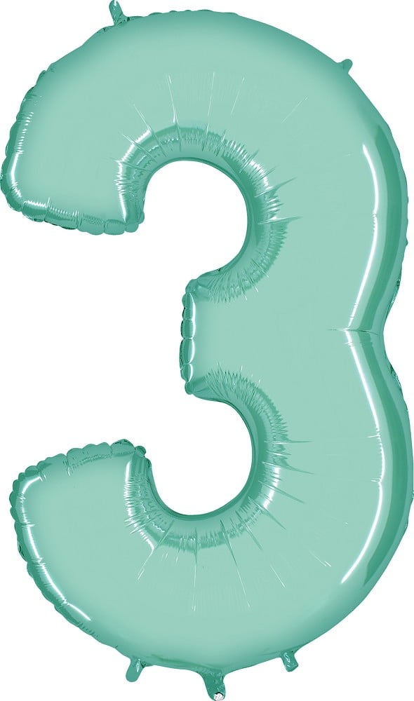 26" Folienzahl "3" Pastel Blue