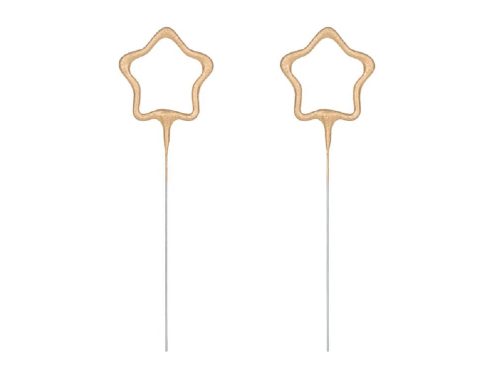 Wunderkerzen - Sterne - gold - 16.5 cm - 2 Stk.