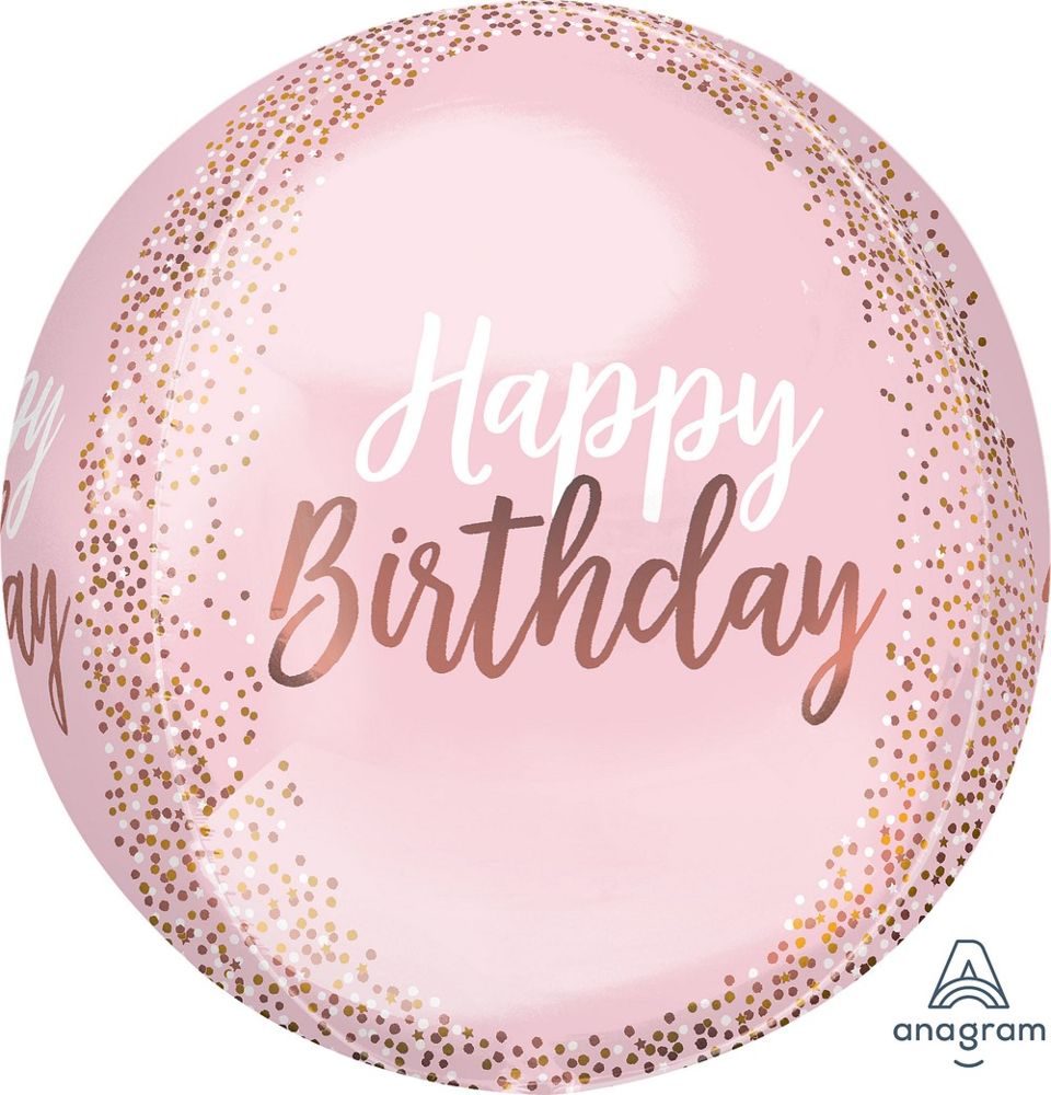 16" Orbz Blush Birthday
