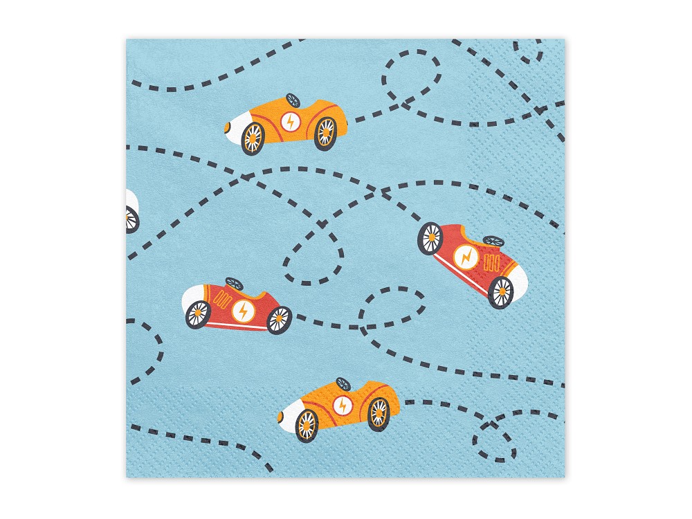 Servietten - Car Racing Coll. - 33x33cm - 12 Stk.