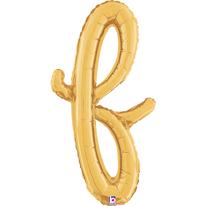 14" - 24"  Folienbuchstabe "f" Script Gold (Altgold)