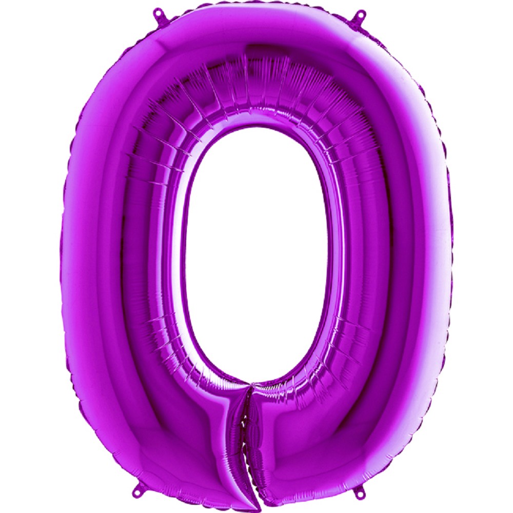 40" Foilballoon Number "0" Purple